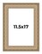11.5x17 Museum Picture Frame with UV-Resistant Acrylic & Acid Free Backing, Available in 4 Finishes - Black, Brown, Gold, Silver